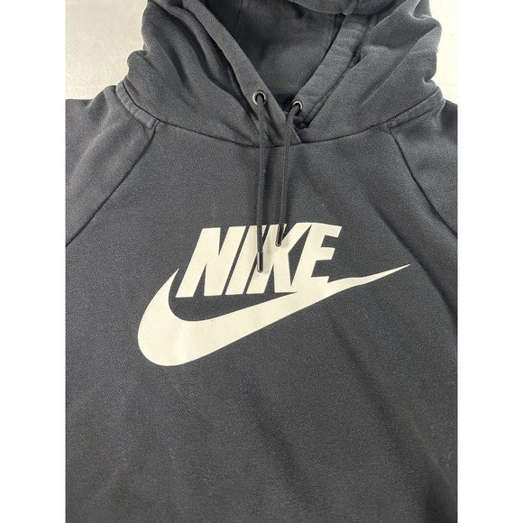 Men's Nike Black Club Fleece Drawstring Pullover Hoodie Size Small S - Picture 4 of 11